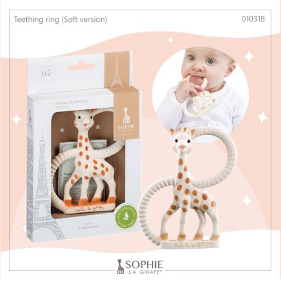 ยางกัดห่วงยีราฟโซฟี Teething ring (Soft version) - Sophie La Girafe&reg; So'Pure